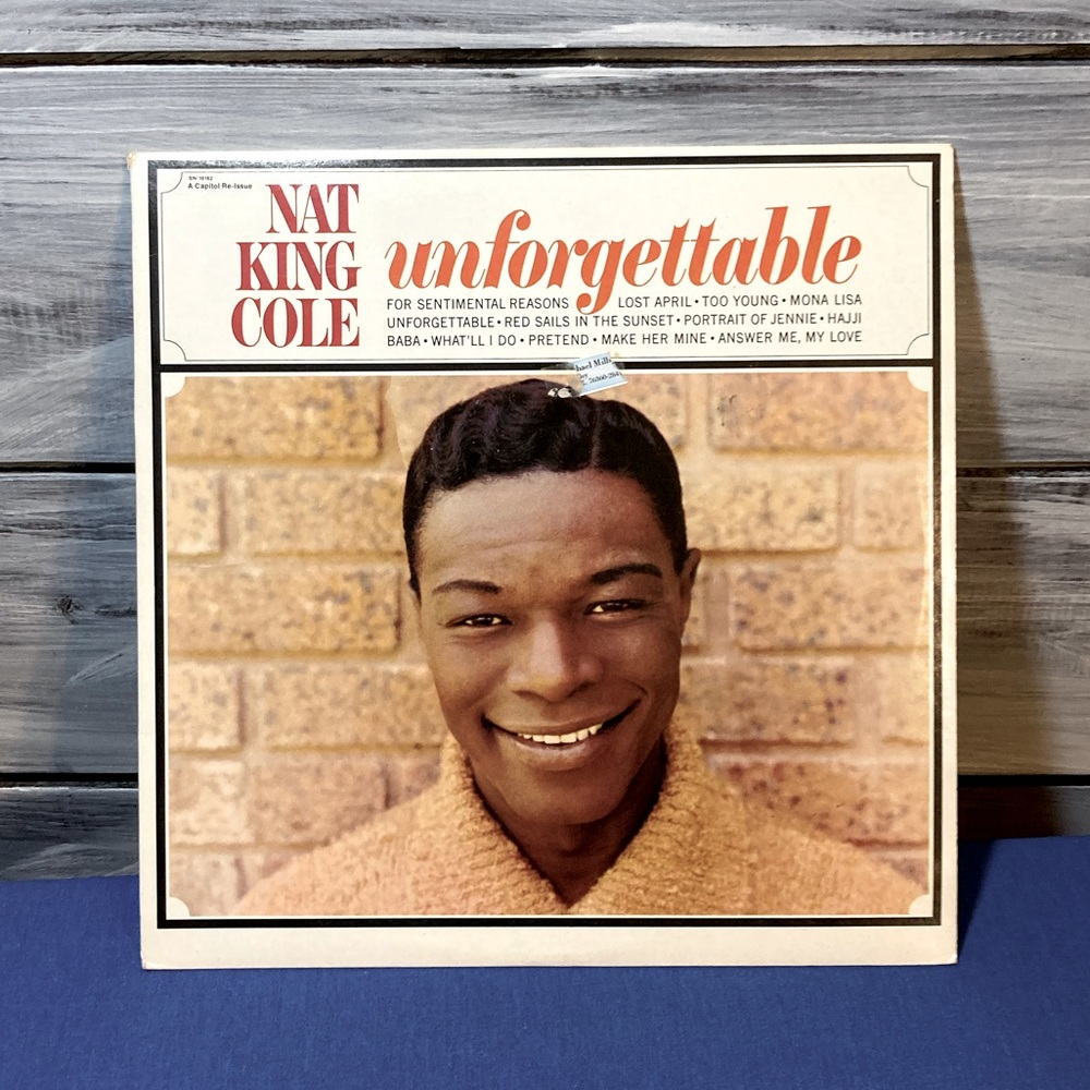 🎶 NAT KING COLE - UNFORGETTABLE 12” VINYL RECORD 🎶